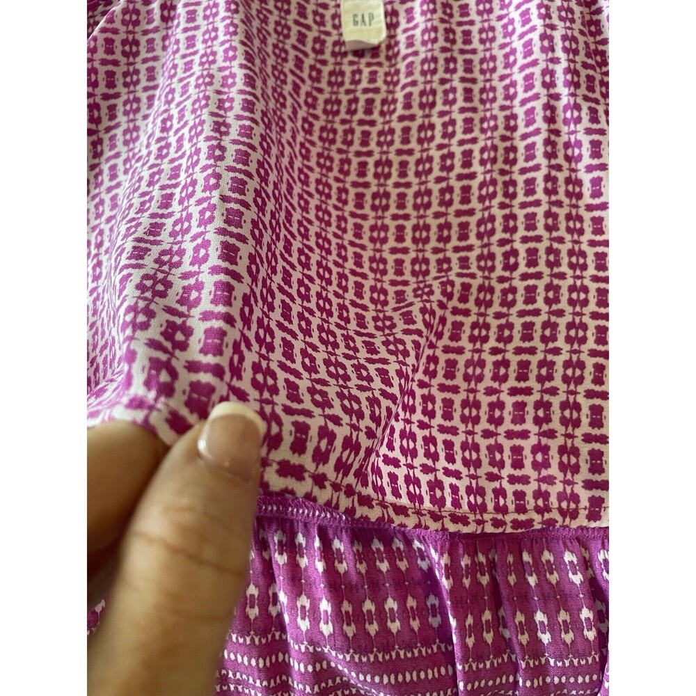 💜 GAP Purple & White Geometric Cami – Size 6 - Picture 4 of 5